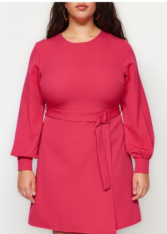 Büyük beden şık elbise - Görsel 4