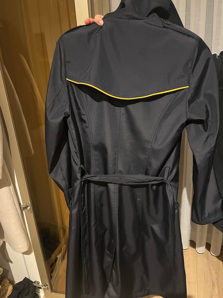 Siyah Midi Kadın Trençkot RASE - Görsel 2