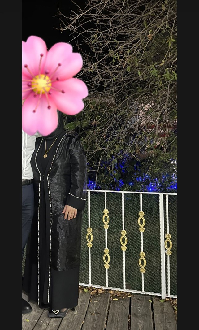 Boncuk İşlemeli Siyah abaya - Görsel 3