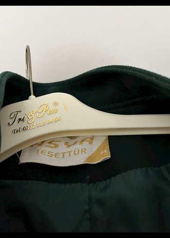 Düğmeli Uzun Yeşil Kadın Kaban - Görsel 6