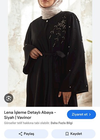 inci li şık abaya ister ferace - Görsel 2