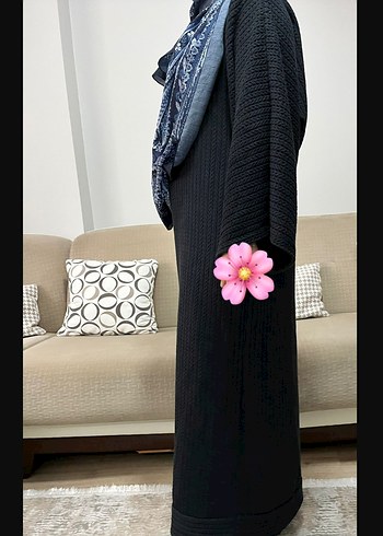 Kadın Siyah Uzun Triko elbise - Görsel 3