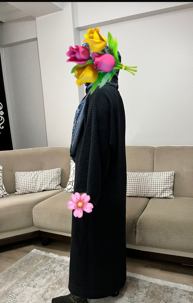 Kadın Siyah Uzun Triko elbise - Görsel 4