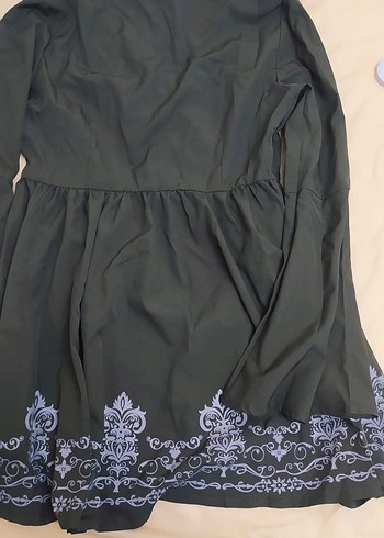 Sheinside Paraşüt kumaş haki elbise