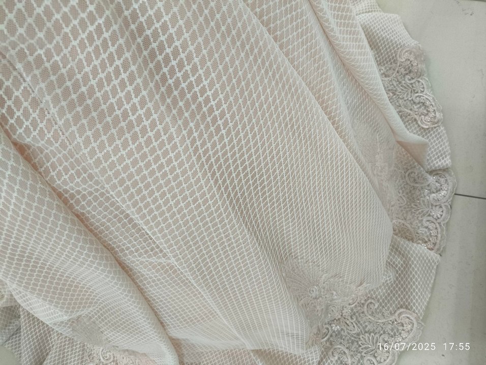 Dantel İşlemeli Pembe Straplez Uzun Abiye - Görsel 3