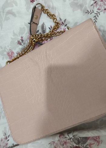 Pembe Zincir Detaylı Bohem Kadın Çanta - Görsel 5