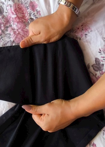 Siyah Kadın Dar Kesim Kumaş Pantolon - Görsel 2