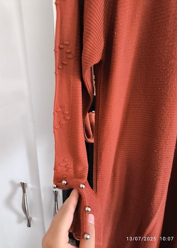 Diger Kadın Kahverengi Uzun Kollu Salaş Tunik - Görsel 3