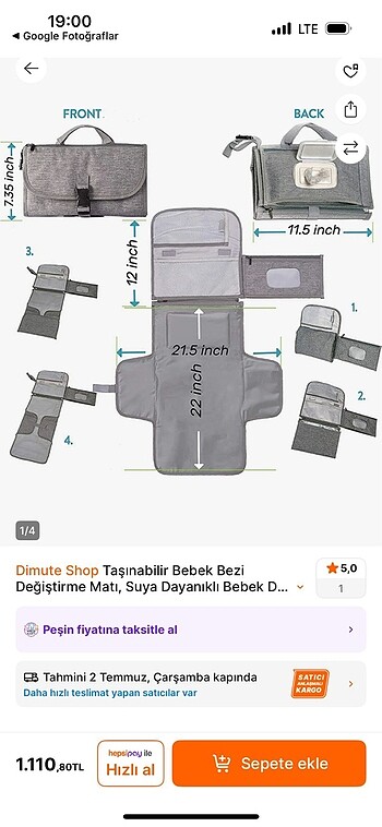 Alt değiştirme çantası-kiti