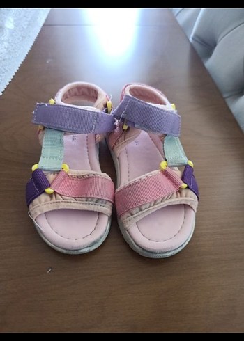 Kız Çocuk Çok Renkli Velcro Bantlı Terlik