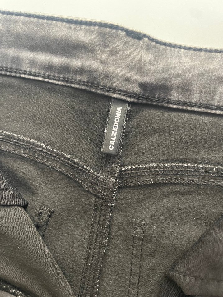 Gri Kadın Denim Pantolon Midi Boy - Görsel 3