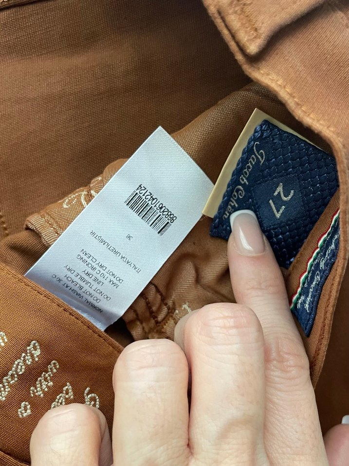 Kadın Kahverengi Deri Pantolon jacop kohen - Görsel 3