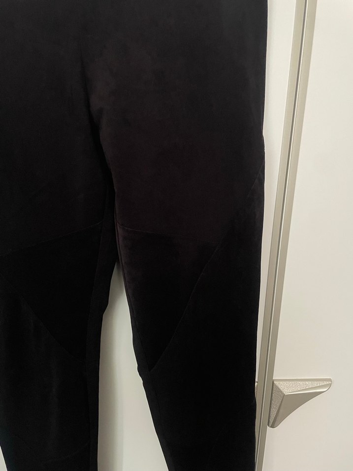 Kahverengi Süet Kadın Pantolon, Fermuarlı, Midi Boy - Görsel 4