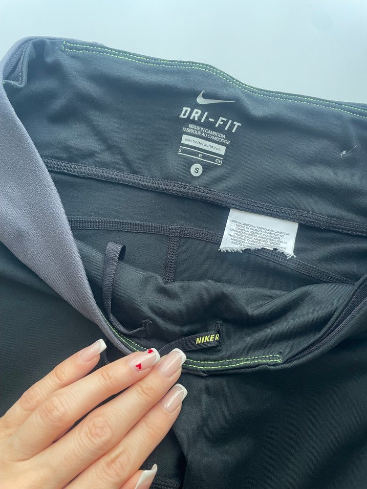 Nike Siyah Fermuarlı Spor Tayt - Görsel 4