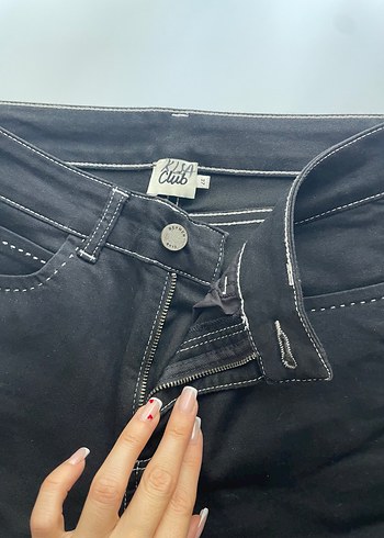 Siyah Regular Fit Kadın Kot Pantolon - Görsel 2