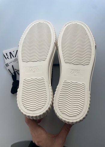 Gri Yılan Desenli Kadın Platform Spor Ayakkabı - Görsel 4