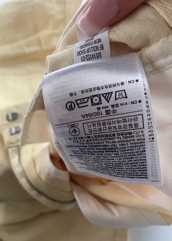 Bej Keten Mini Şort - Görsel 5