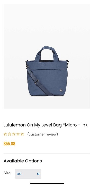 Lululemon mini tote bag