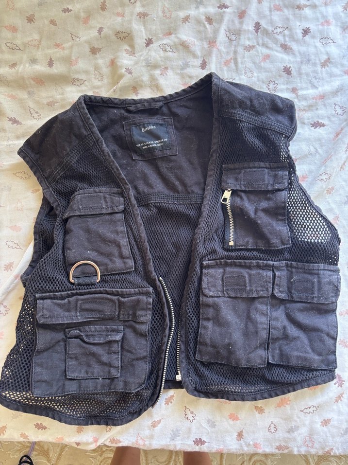 Siyah Kot Kemerli Kadın Yelek - Görsel 2