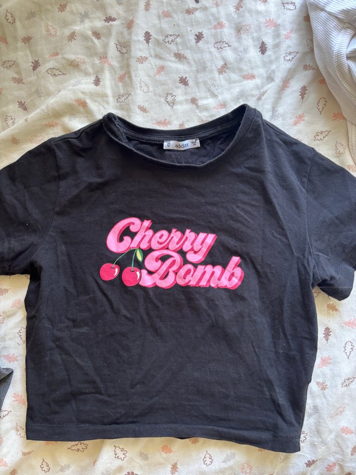 Kız Çocuk Kısa Kollu Baskılı Siyah Tişört - Görsel 2