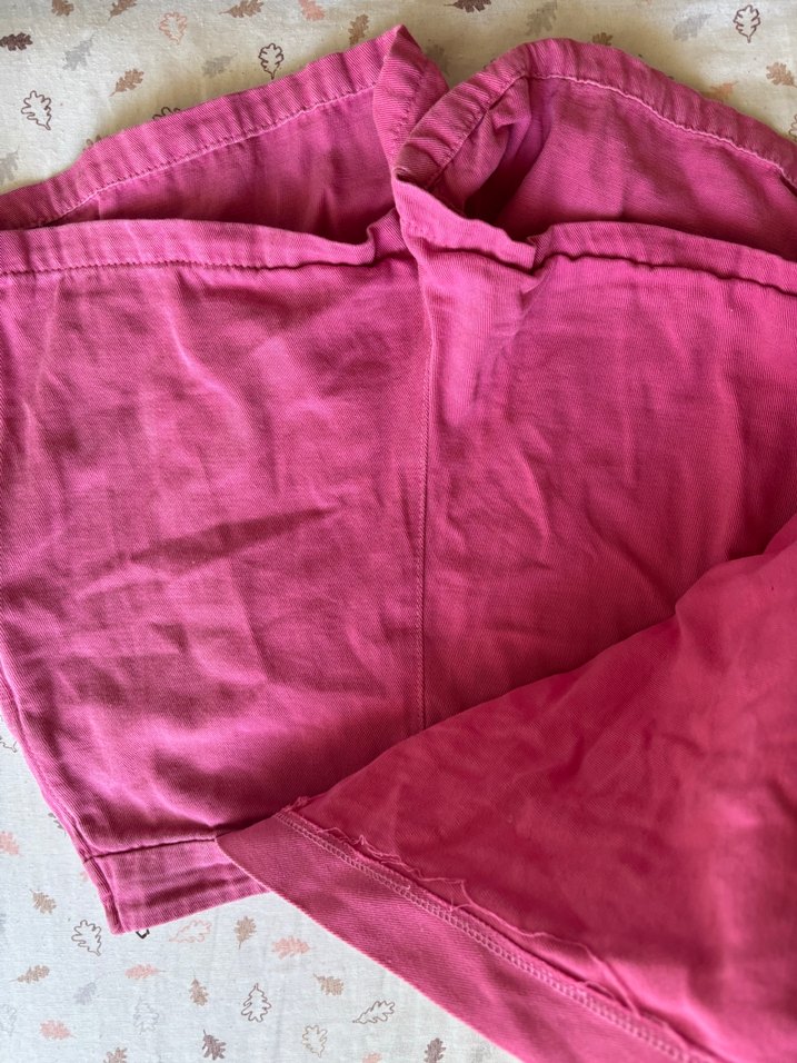 Pembe Keten Mini Şort - Görsel 3