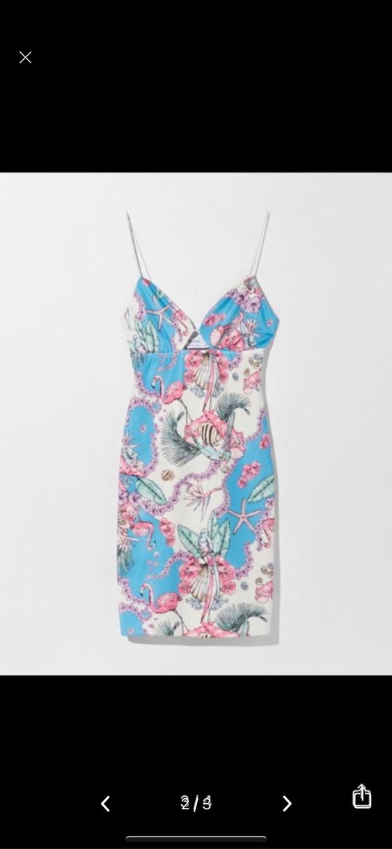 İnce Askılı V Yakalı Mini Elbise - Görsel 2