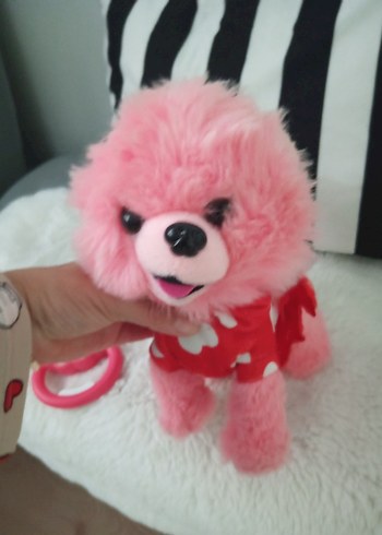 Beden Renk Pembe Peluş Oyuncak Köpek