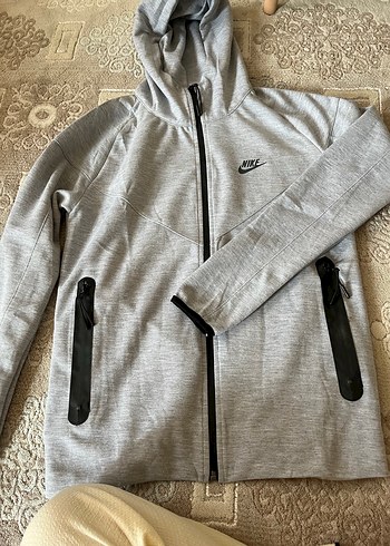 Nike tech Gri Fermuarlı hırka - Görsel 3
