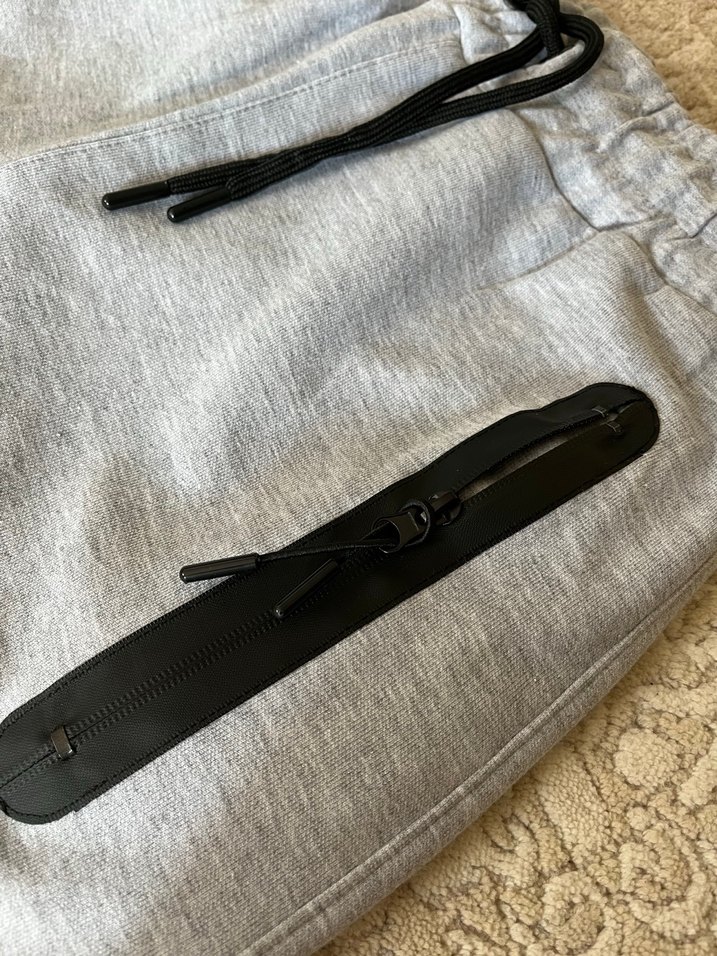 Tech Nike Gri Bağcıklı Eşofman Altı - Görsel 4