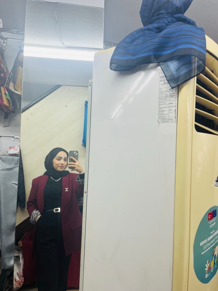 Bordo Kadın kolu leoparlı blazaer  Ceket - Görsel 4