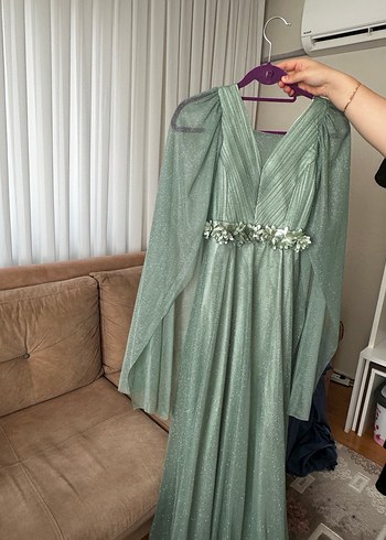 Uzun Kollu  Abiye Elbise - Görsel 3