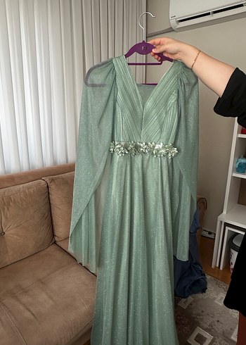 Uzun Kollu  Abiye Elbise - Görsel 4