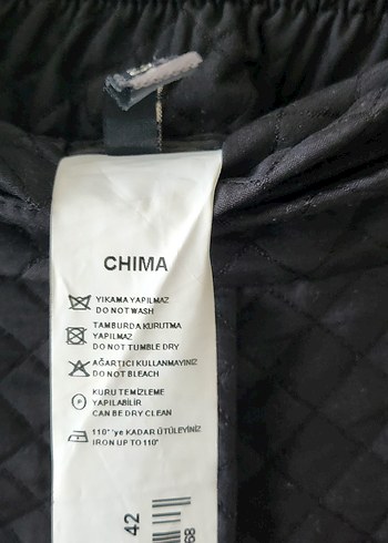 Chima Kadın Siyah Kemerli Rahat Kumaş Pantolon