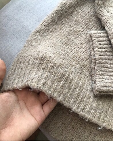 s Beden camel Renk Bej oversize hafif bogazlı kalın kazak