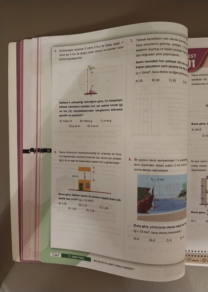 Çap 11. Sınıf Fizik soru bankası anadolu lisesi - Görsel 3