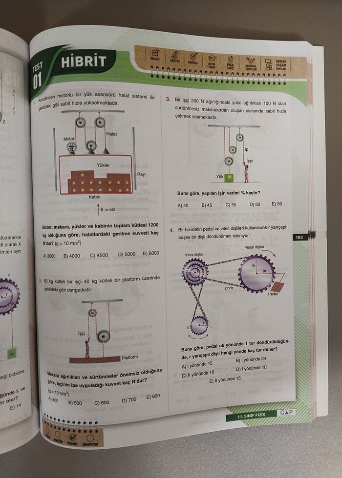 Çap 11. Sınıf Fizik soru bankası anadolu lisesi - Görsel 4