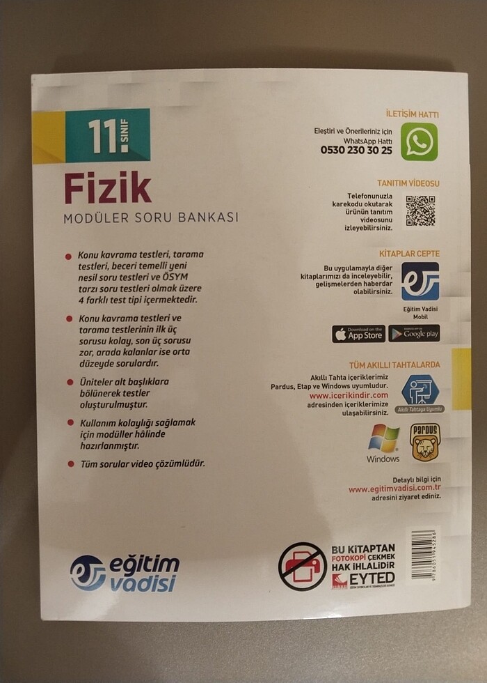 Eğitim vadisi 11. Sınıf Fizik modüler soru bankası - Görsel 5