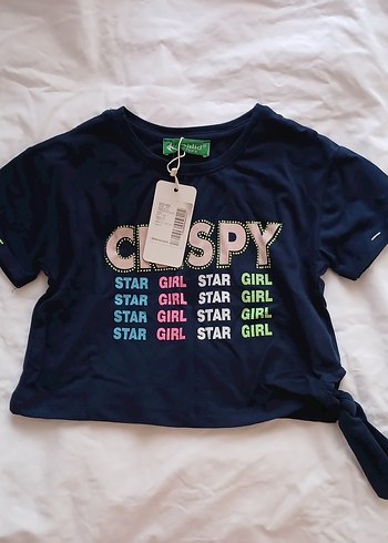 Renkli Baskılı Kız Çocuk Kısa Kollu Tişört - Görsel 2