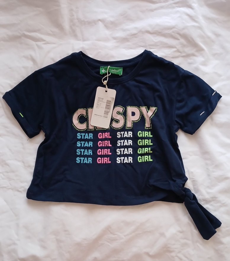 Renkli Baskılı Kız Çocuk Kısa Kollu Tişört - Görsel 2