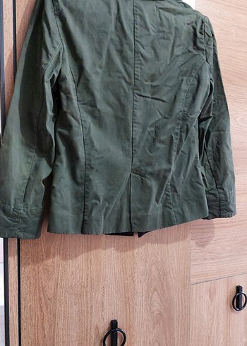 Düğmeli Kadın Haki Ceket - Görsel 4