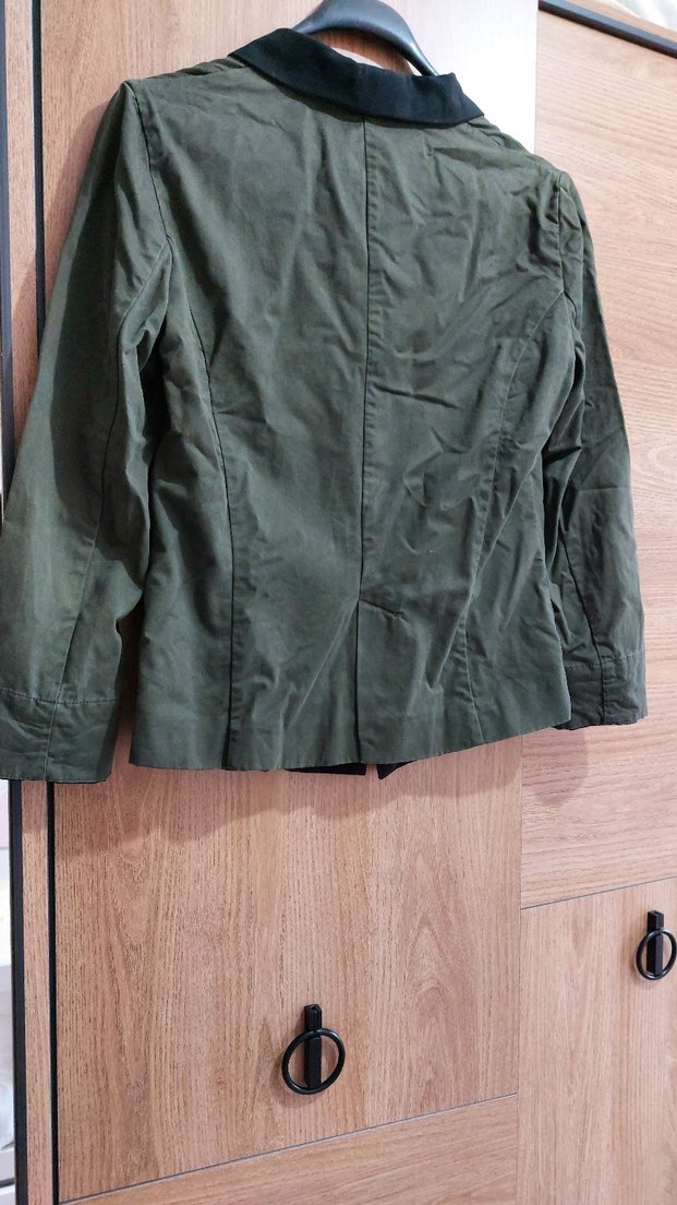 Düğmeli Kadın Haki Ceket - Görsel 4