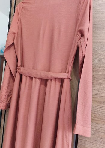 Bakır Uzun Kollu Düğmeli Bohem Elbise - Görsel 7