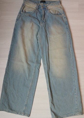 Kadın Mavi Rahat Kesim uzun boy Pantolon - Görsel 2