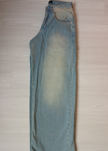 Kadın Mavi Rahat Kesim uzun boy Pantolon - Görsel 3