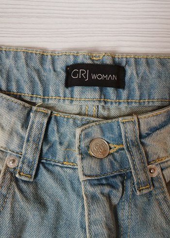 Kadın Mavi Rahat Kesim uzun boy Pantolon - Görsel 5