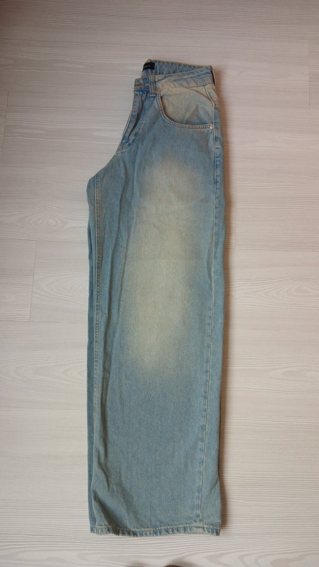 Kadın Mavi Rahat Kesim uzun boy Pantolon - Görsel 3