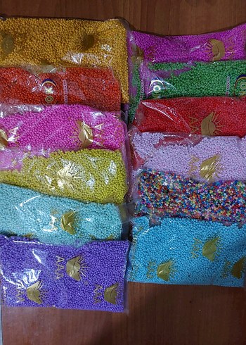 Renkli Kum Boncuk Seti 8 mm - Görsel 2