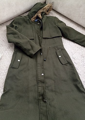 Sokak Stili Uzun Kürklü Hamile Kabanı - Görsel 2