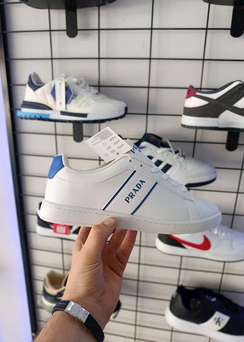 Beyaz Prada Milano Erkek Spor Ayakkabı