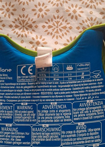 Beden turkuaz Renk nabaji yüzme Can Yeleği